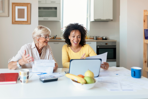 Two Women Doing Paperwork